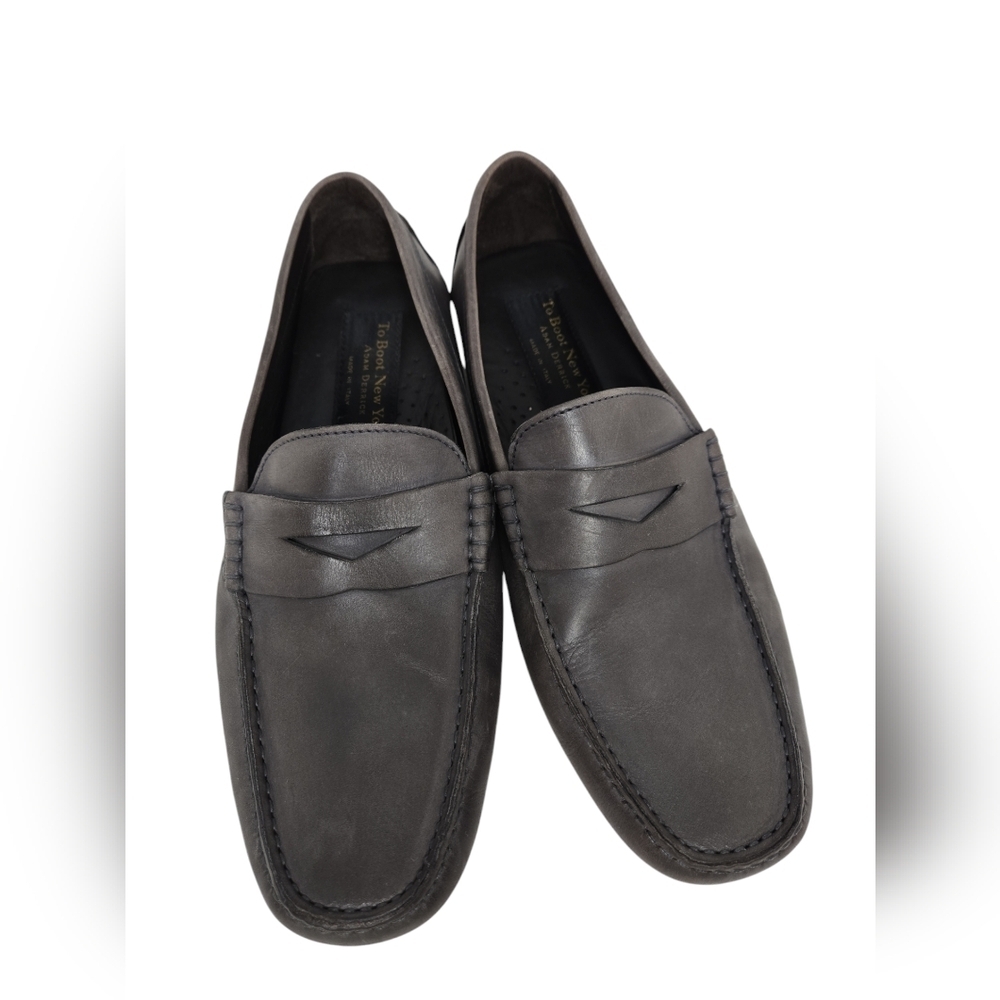 TO BOOT NEW YORK Jaydon Penny Driving Loafer Gray Size 8